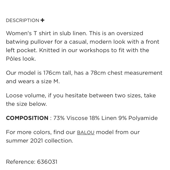 Poles Maison Montagut linen tshirt - Picture 3 of 4